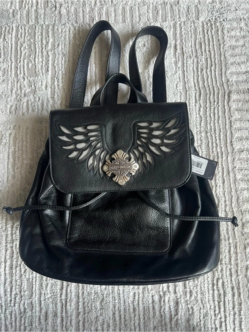 Harley-Davidson Black Winged Leather mini Backpack